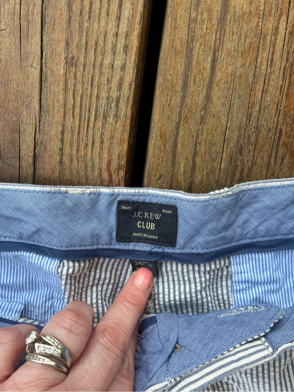 J Crew Club Seersucker Bermuda Shorts-36
